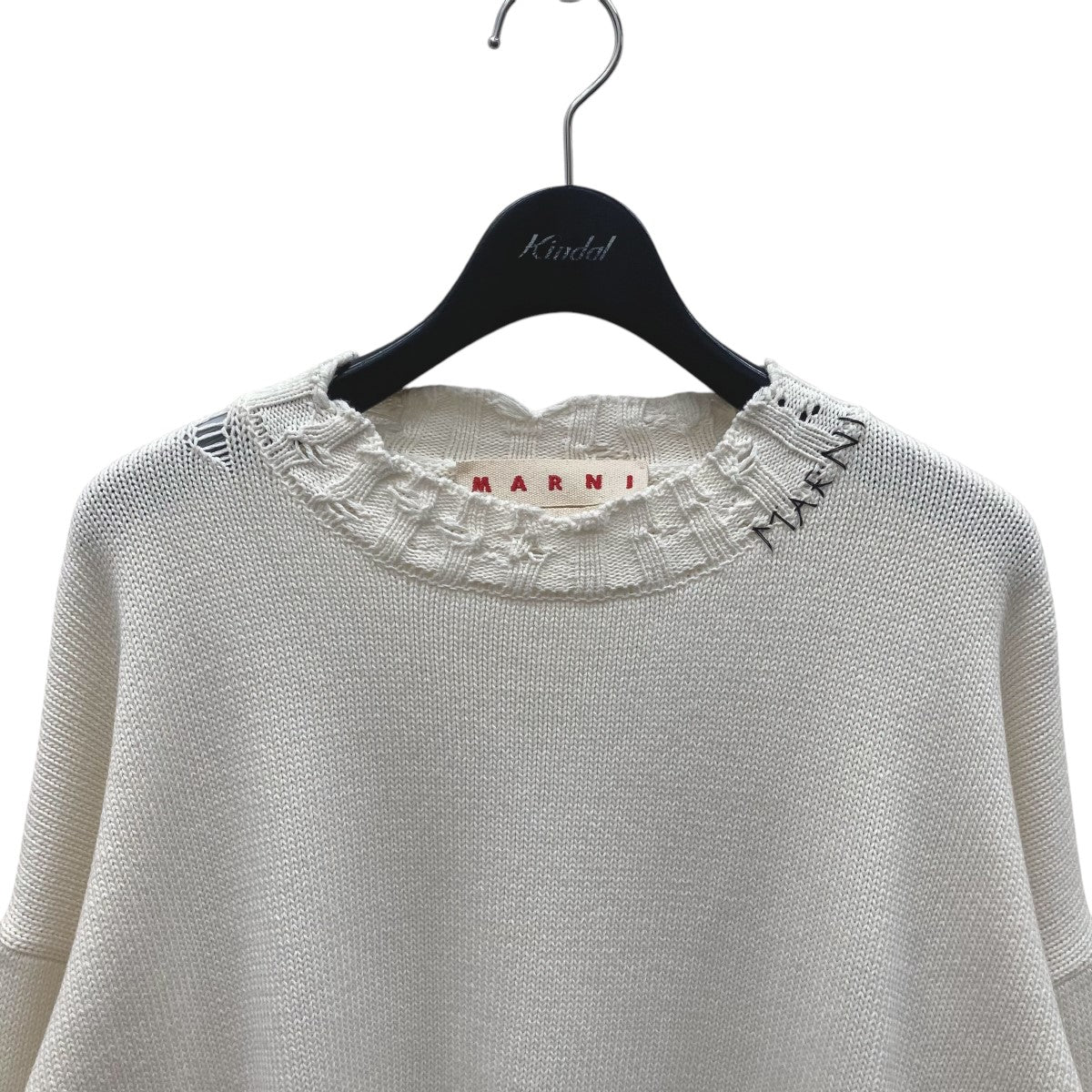 MARNI(マルニ) コットンダメージクルーネックニットGCMG0210A0