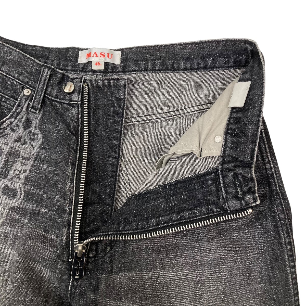 パンツ 23aw MASU BAGGY JEANS FADED BLACK size42 MASU Masu Boys Stardust Baggy Jeans BLACK PINK _ FASCINATE