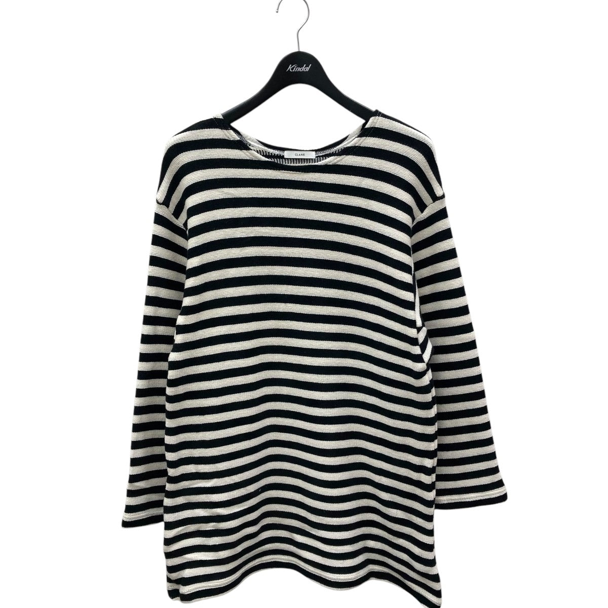 CLANE LOOSE VINTAGE LONG SLEEVE TOPS BORDERボーダーニット14105-1042 古着・中古-1枚目のアイテム画像