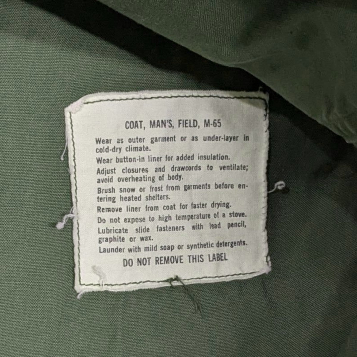 MILITARY(ミリタリー) 60'S US．ARMY M-65 2nd Aluminum Zipper
