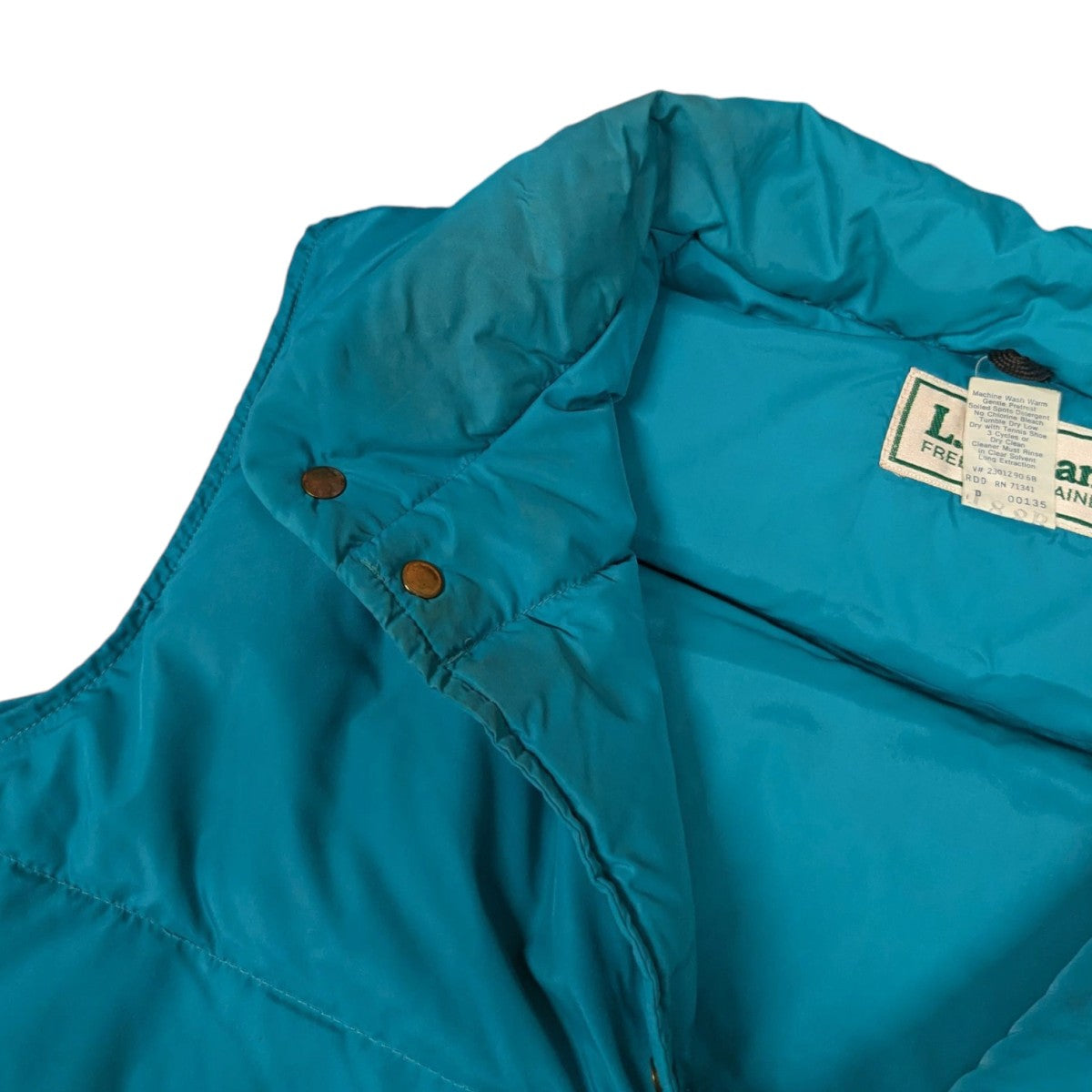 エルエルビーン 80年代 USA製 グースダウンベスト ターコイズブルー エルエルビーン 80年代 USA製 グースダウンベスト ターコイズ