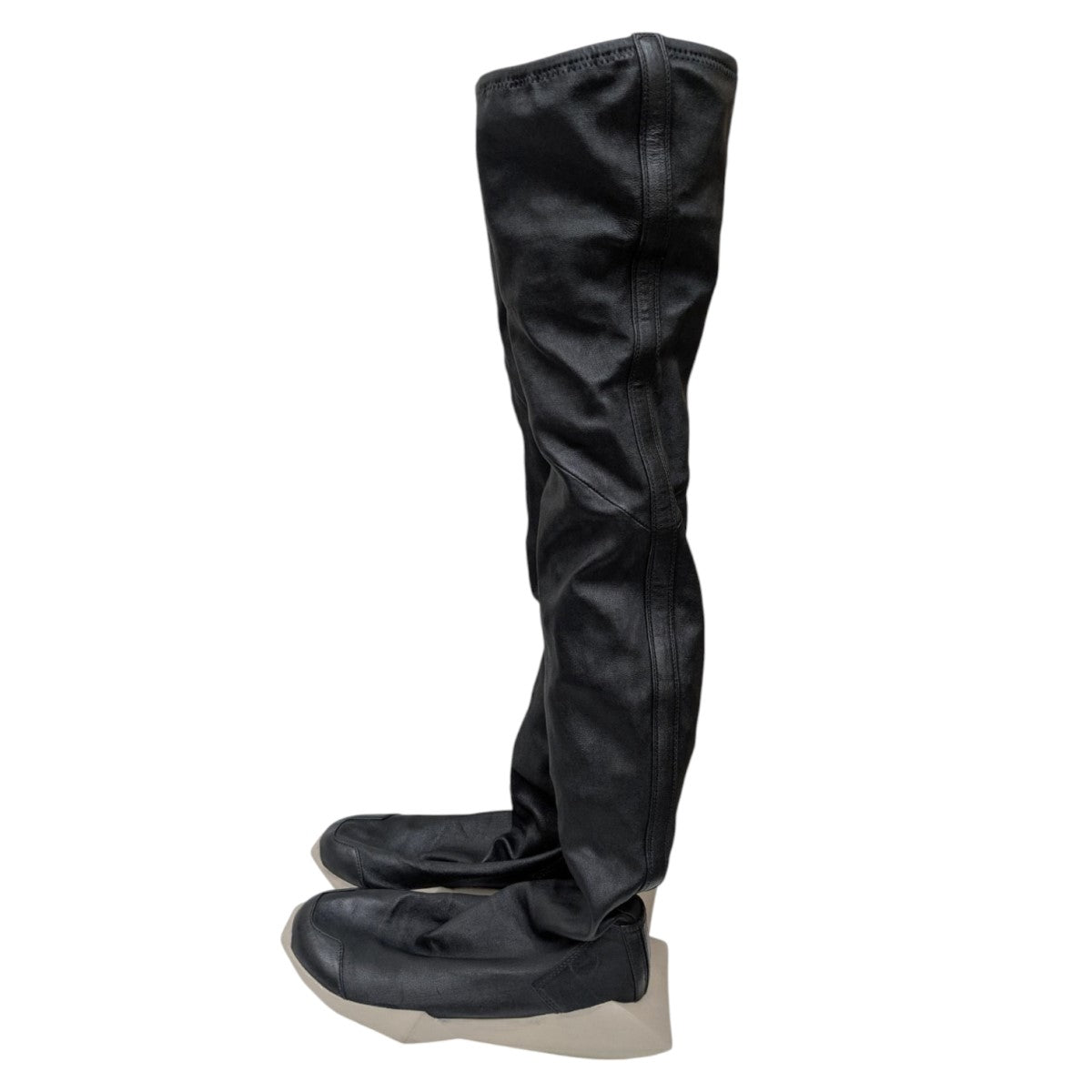 RICK OWENS×adidas ソックススニーカーロングブーツ ブラック