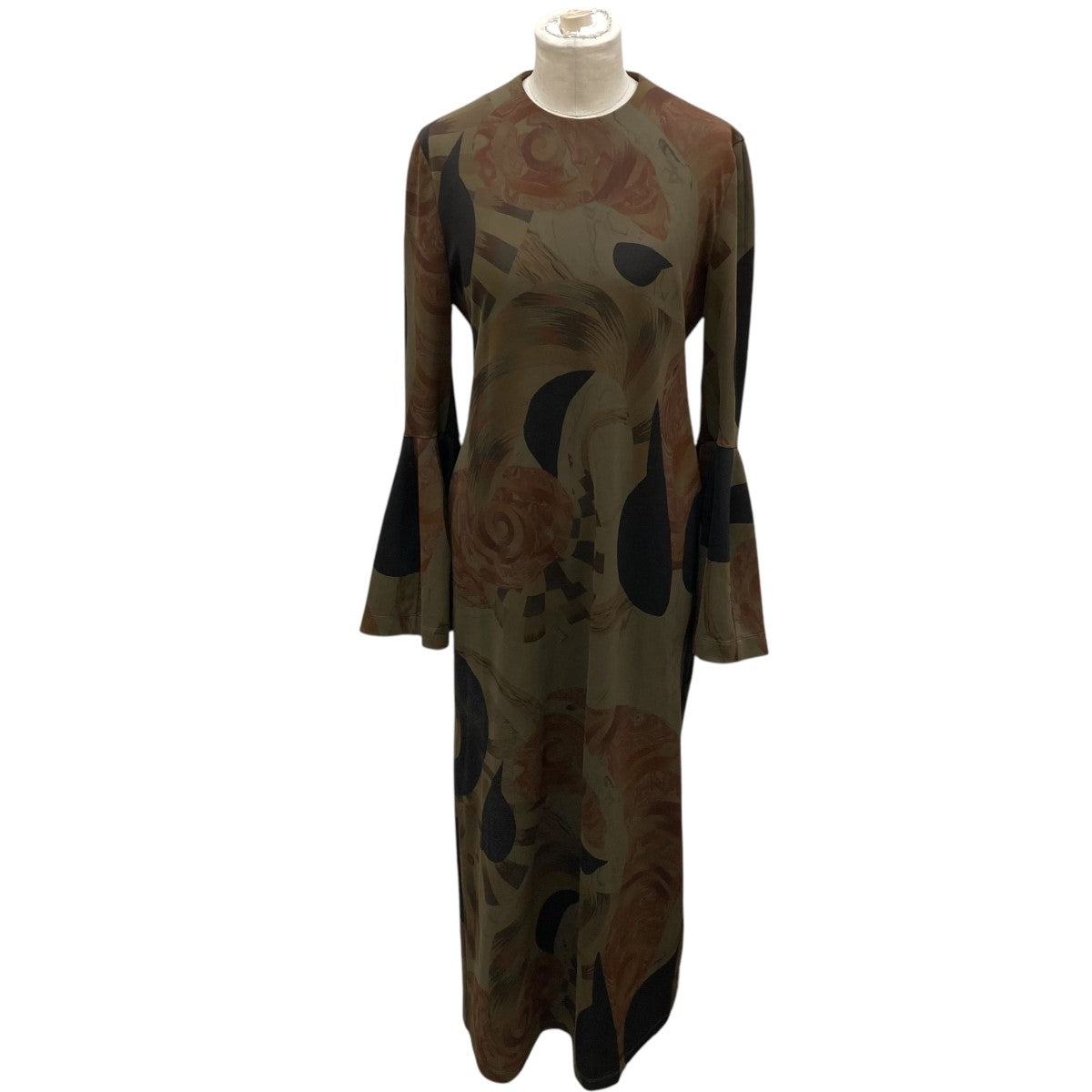 マメクロゴウチKintsugi Velour Square Neck Dress Kintsugi” Velour Jersey Square