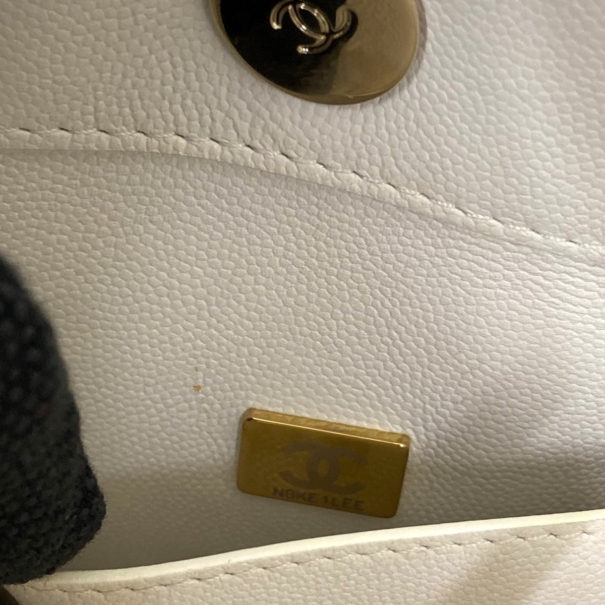 CHANEL キャビアスキン マトラッセ チェーントートバッグ 古着・中古-9枚目のアイテム画像