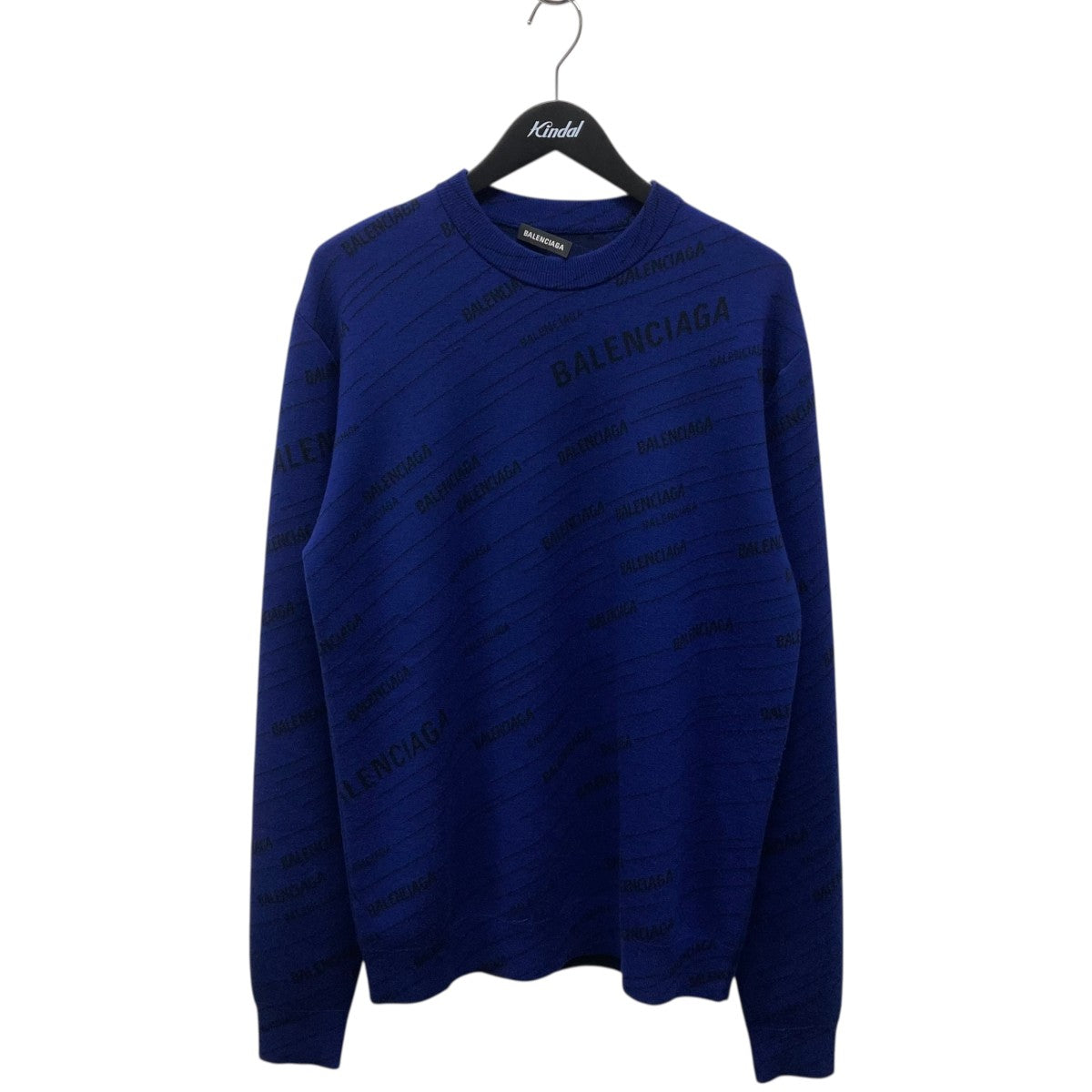 週末限定値下げ！BALENCIAGA ロゴ入りニットセーター 青 楽天市場】バレンシアガ BALENCIAGA メンズ トップス ニット