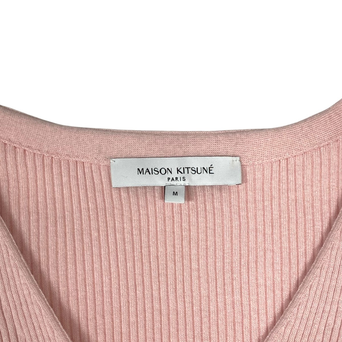 MAISON KITSUNE(メゾンキツネ) BABY FOX PATCH FINE RIBBED CARDIGAN