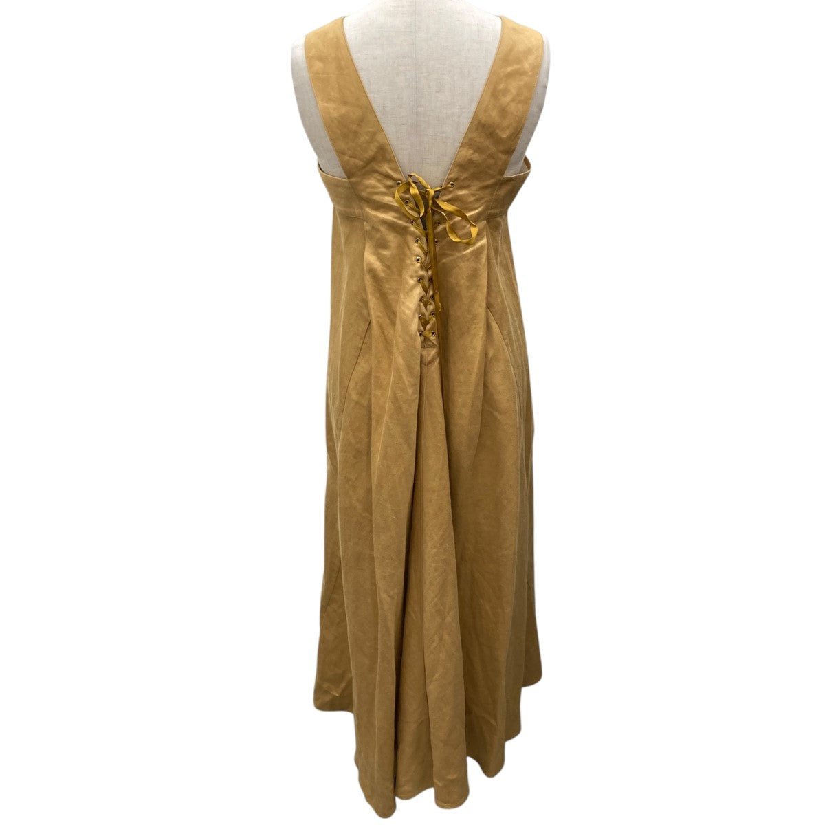 JUN MIKAMI(ジュンミカミ) 20SSアイリッシュリネンドレス マスタード  