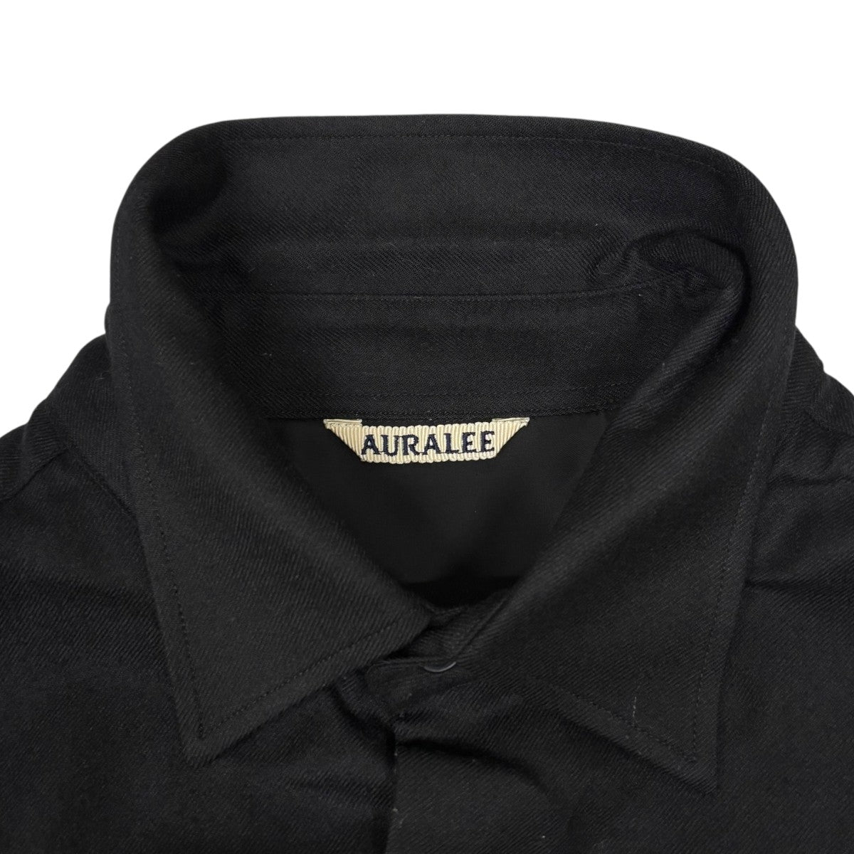 AURALEE 長袖シャツ　ブラック　サイズ3 AURALEE(オーラリー) SUPER LIGHT WOOL SHIRT長袖シャツ