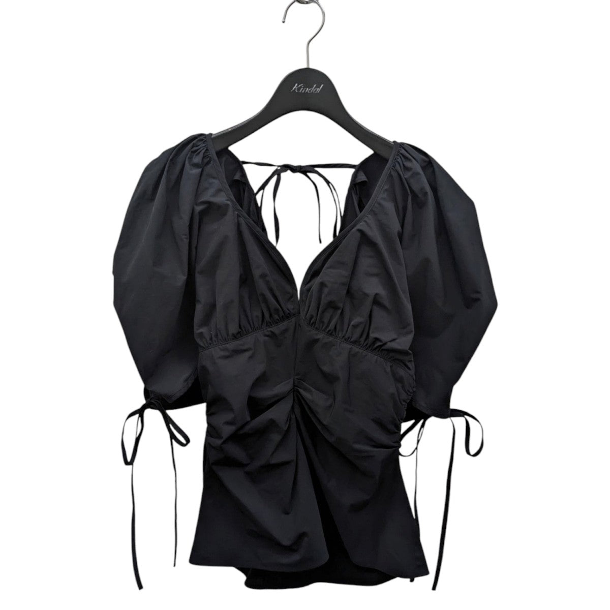【SALE／10%OFF FETICO(フェティコ) Gathered-sleeve Blouse半袖 Taffeta シャツ+ブラウス(半袖+袖なし)