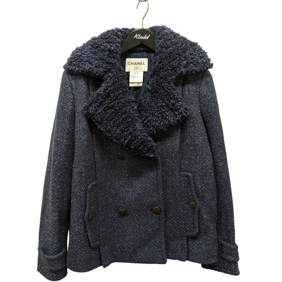 CHANEL シャネル ツイードショートコート ネイビー CHANEL(シャネル) ツイードショートコートショートコートP44258V32644