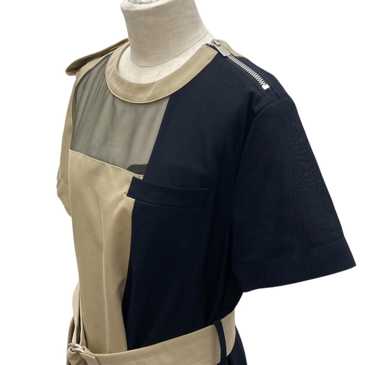 sacai(サカイ) 21年製ワンピース21-05395 21-05395 ベージュ sacai(サカイ) 21年製ワンピース21-05395 21-05395 ベージュ