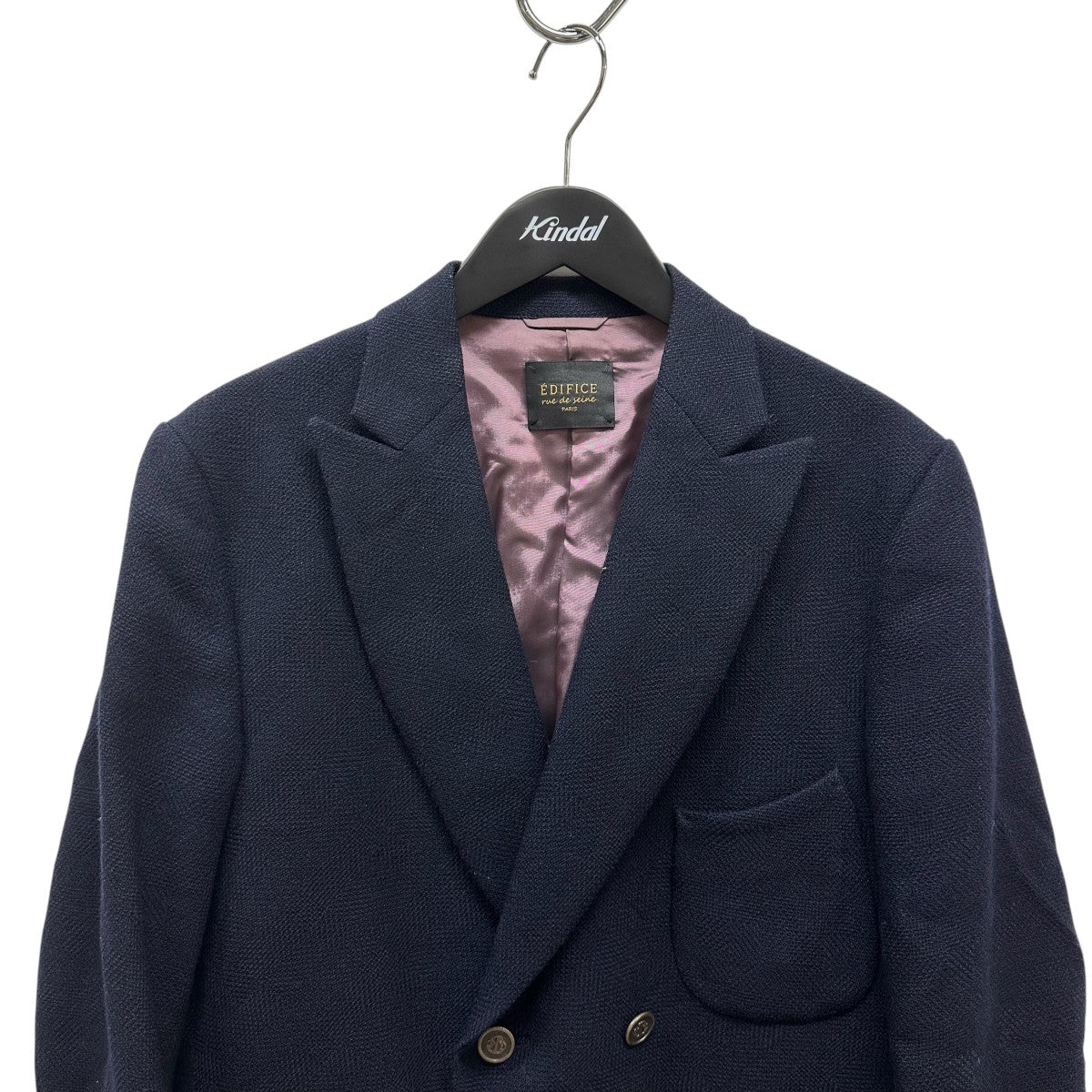 【未使用級】EDIFICE ダブルブレストジャケット　CERRUTI XL相当 未使用級】EDIFICE ダブルブレストジャケット CERRUTI XL相当