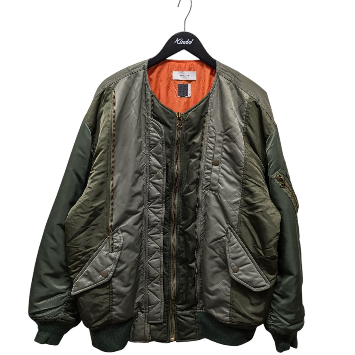 FACETASM(ファセッタズム) 再構築ナイロンMA-1ブルゾンMA-1ジャケット