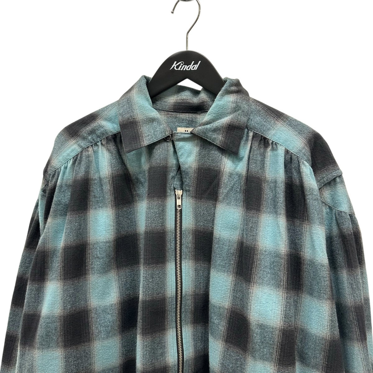 AiE(エーアイイー) ジップアップチェックシャツジップシャツPU675