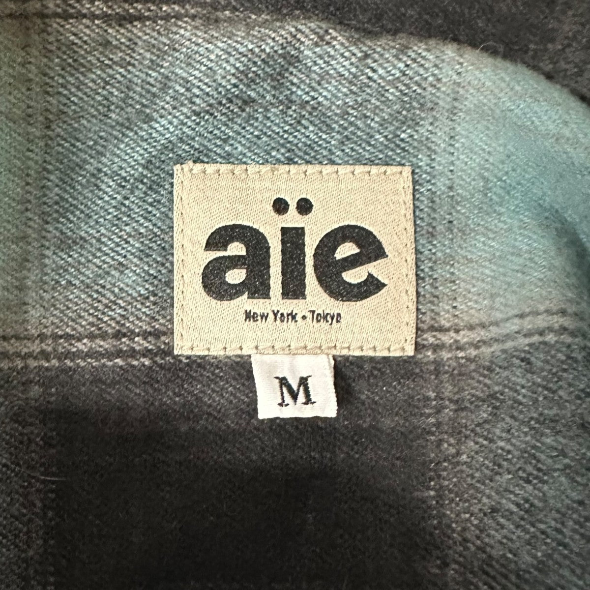 AiE(エーアイイー) ジップアップチェックシャツジップシャツPU675