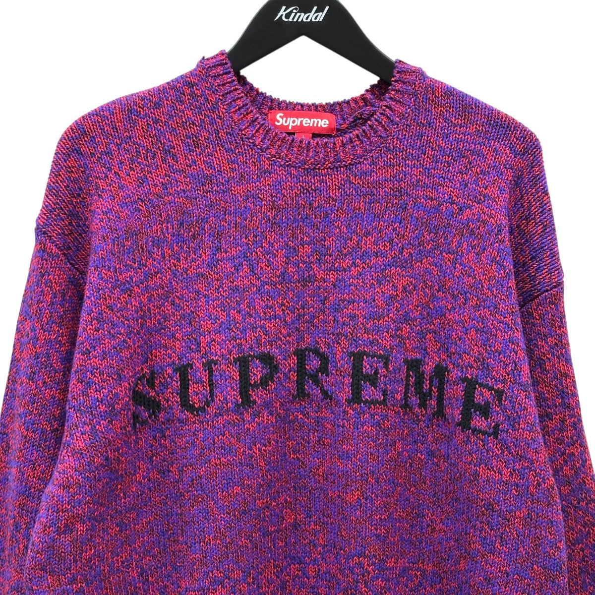 Supreme セーター L 100%コットン Supreme(シュプリーム) Contrast Logo Sweaterセーター パープル