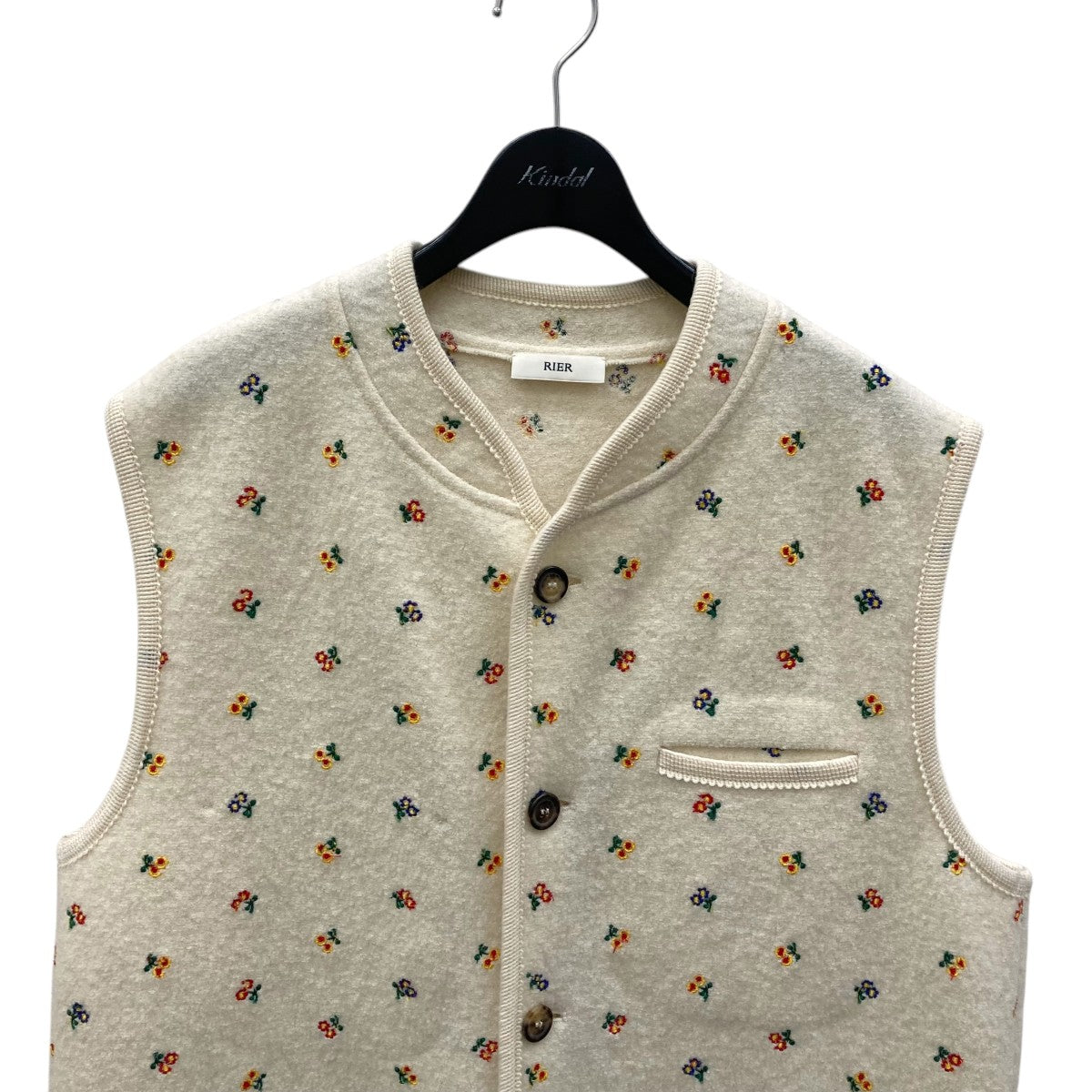 RIER(リア) ”WALKER GILET FLOWERS BLACK花柄ベスト96-08-24-08402 96