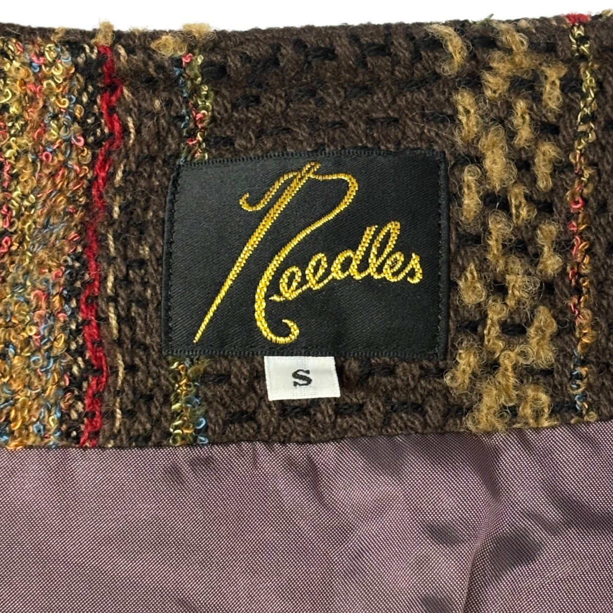 Needles / ジャケット/L/ウール/ブラウン/LQ136 Needles(ニードルズ) Cardigan Jacket W AC N Multiノーカラー