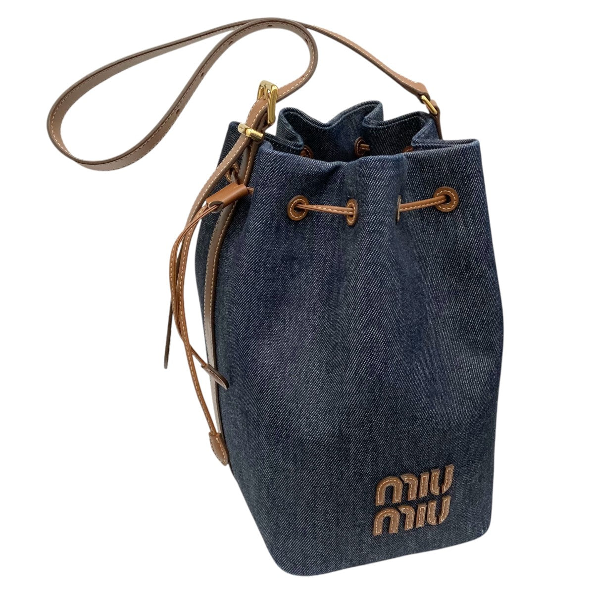 ミュウミュウデニムショルダーバッグ MIU MIU(ミュウミュウ) デニムショルダーバッグ インディゴ