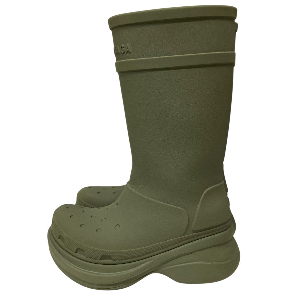 超美品 BALENCIAGA バレンシアガ クロックス レインブーツ グレー 超美