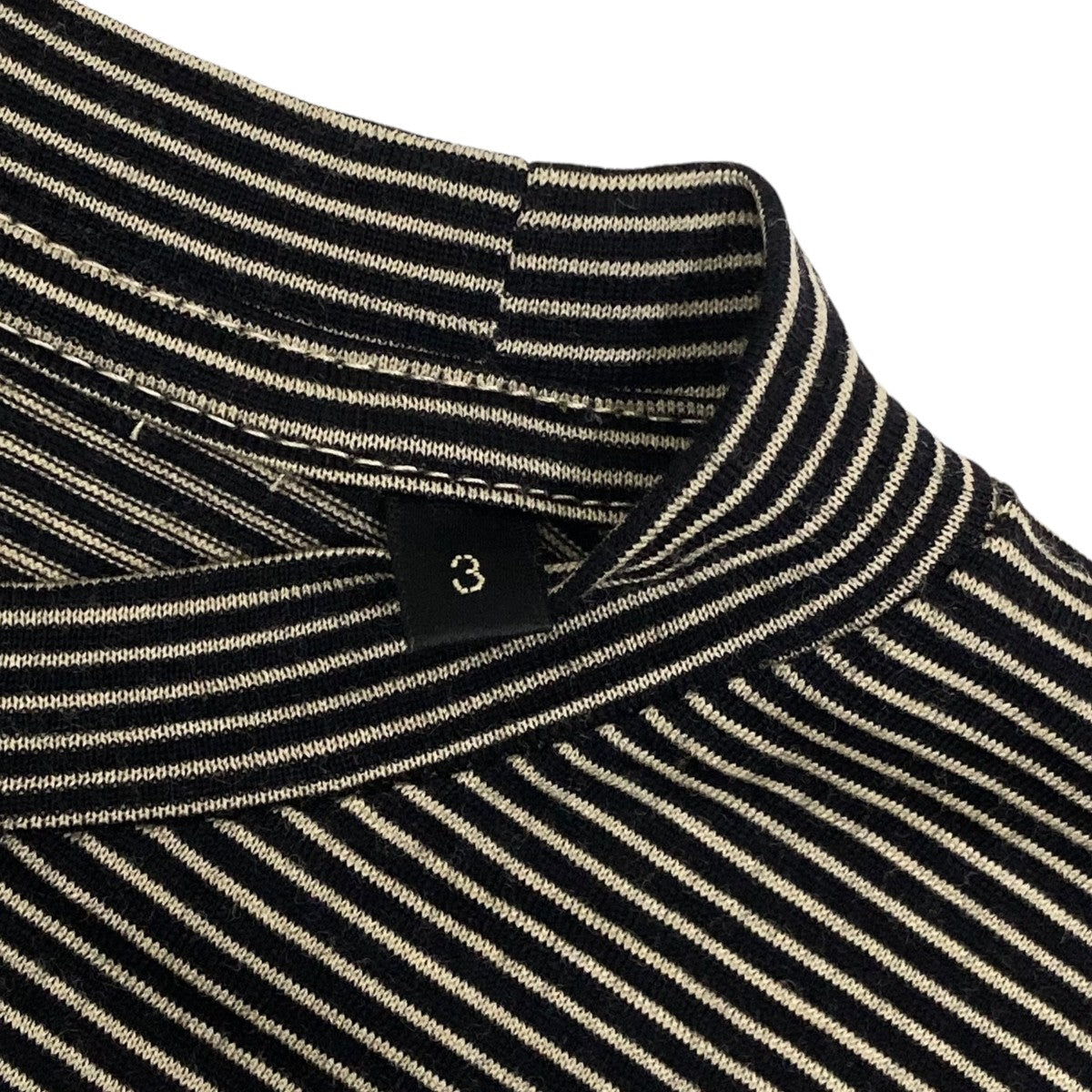 COMOLI コモリ 24SS サマーウールTシャツ ボーダー サイズ3 24SS comoli コモリ サマーウール半袖Tシャツボーダー3