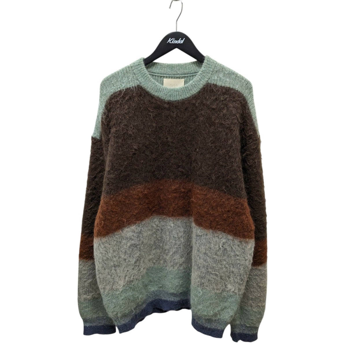 YOKE(ヨーク) MOHAIR BORDER CREWNECK SWEATERニットYK23FW0572S
