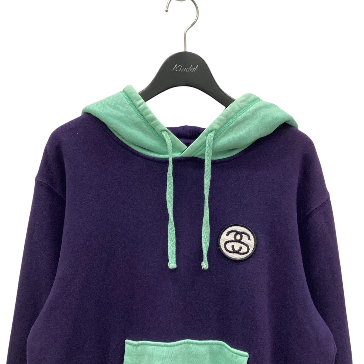 stussy(ステューシー) パーカー パープル×ミントグリーン サイズ