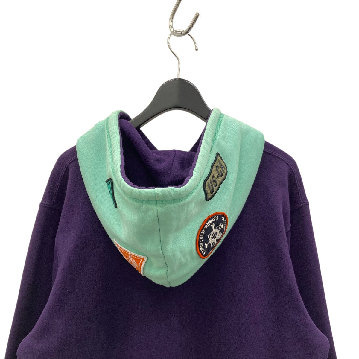 Stussy 紫色 フード付きパーカー STUSSY ステューシー STOCK LOGO APP 118391 パーカー フード