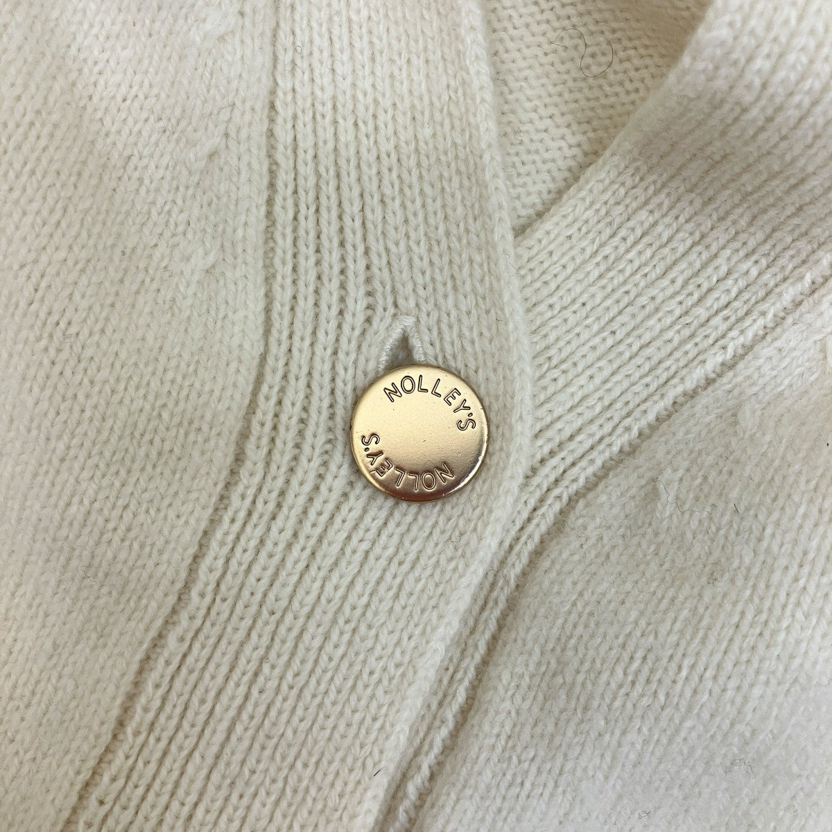 NOLLEY’S MUSICゆったりVネックカシミヤ混カーディガン4-0035-6-02-010 古着・中古-7枚目のアイテム画像
