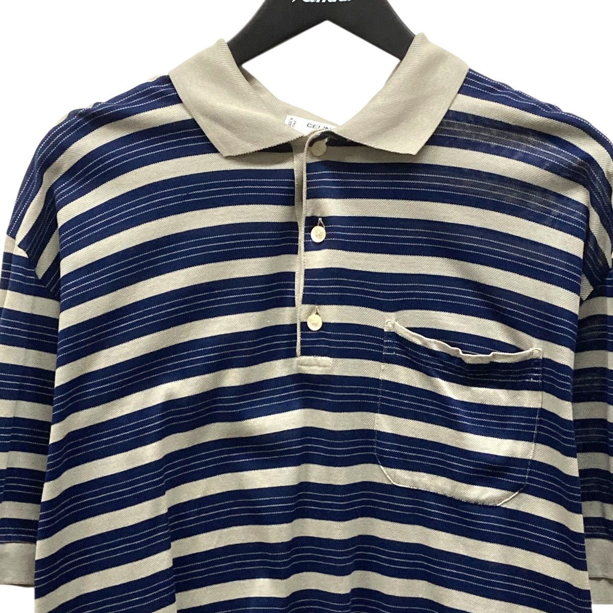 OLD CELINE セリーヌ　archive 総柄　ポロシャツ　XLサイズ OLD CELINE セリーヌarchive 総柄ポロシャツXLサイズ