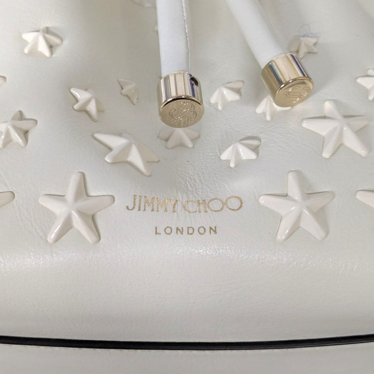 JIMMY CHOO　ジミーチュウ　スタースタッズ　ウエストバック　ホワイト JIMMY CHOO ジミーチュウ スタースタッズ ウエストバック