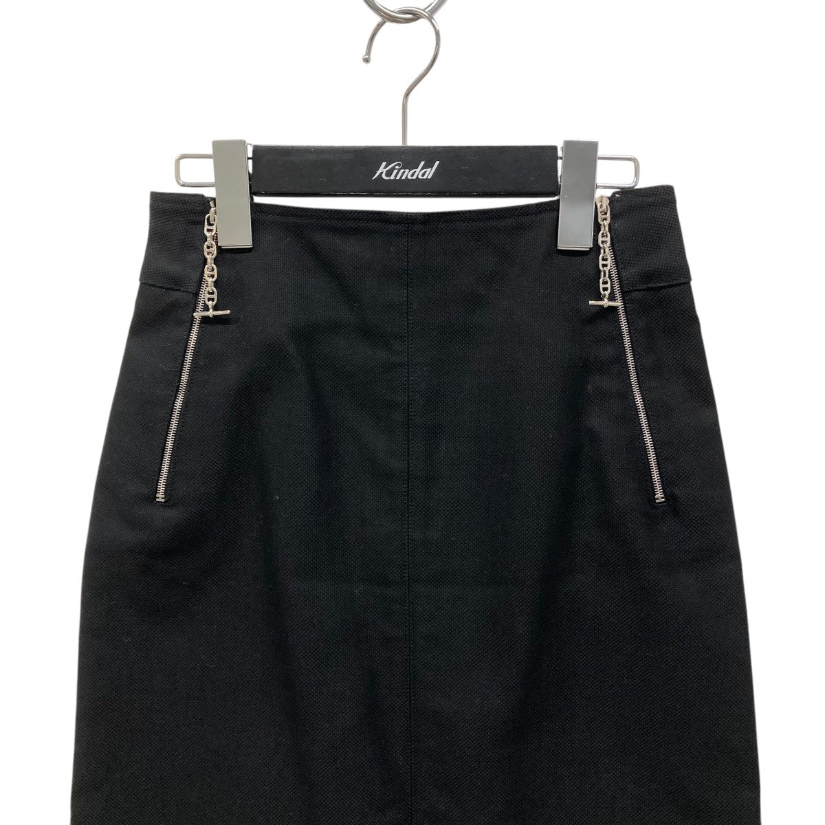 HERMES(エルメス) シェーヌダンクルジップスカート ブラック