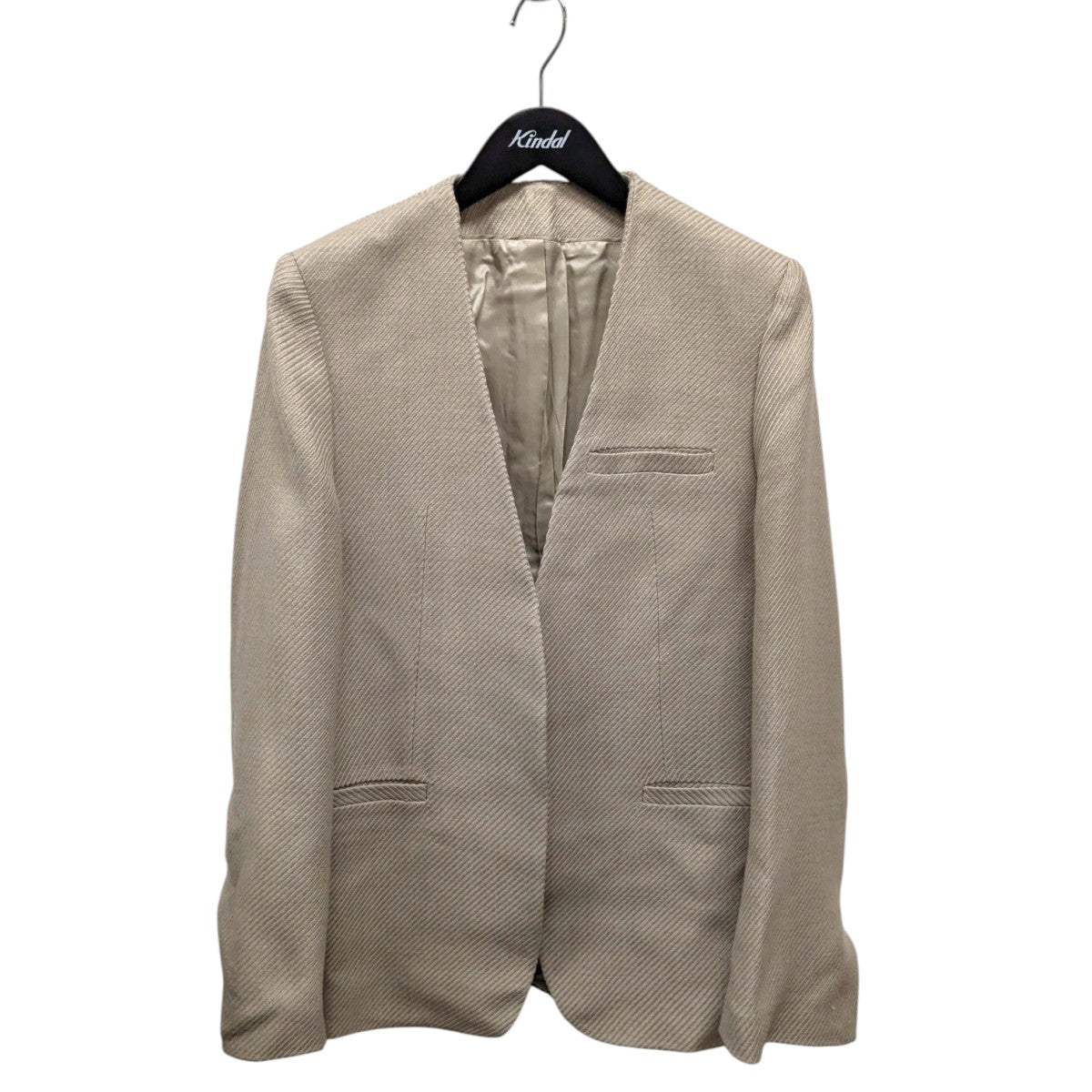 toteme JUMBO TWILL BLAZERノーカラージャケット214-113-700 古着・中古-1枚目のアイテム画像