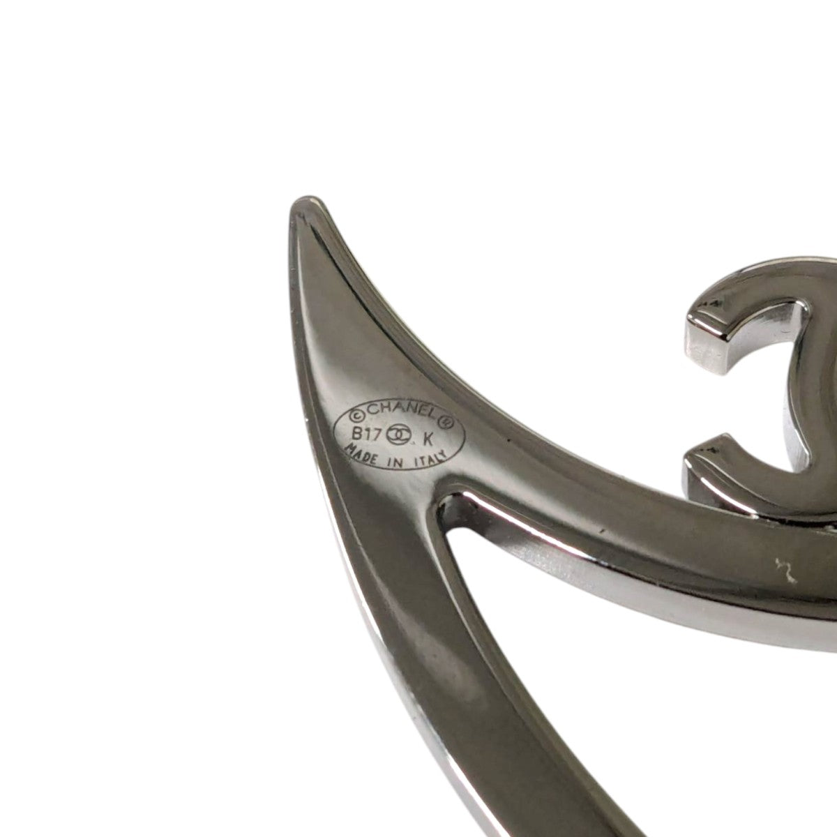 CHANEL(シャネル) ココマーク ラインストーン ムーンブローチ シルバー