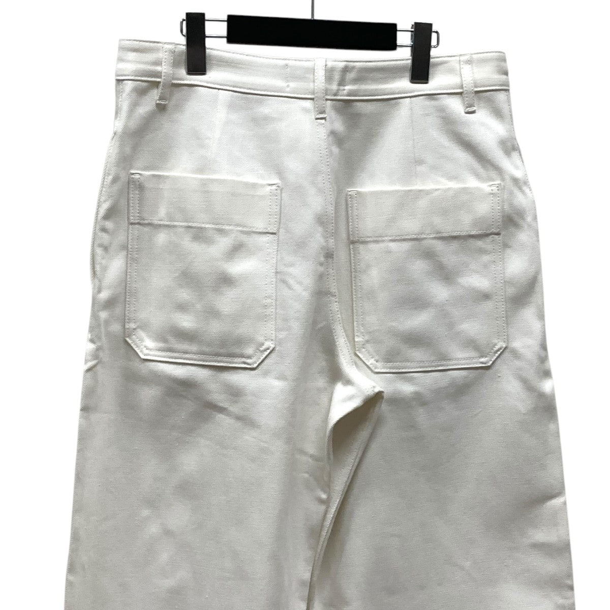 大人上品なおすすめコーデ NICHOLSON STUDIO ホワイトデニム M ワイドパンツ パンツ