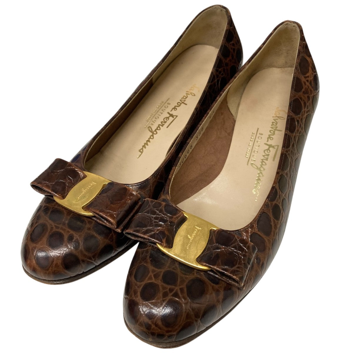 Salvatore Ferragamo ヒールパンプスDR 30668 338 古着・中古-1枚目のアイテム画像