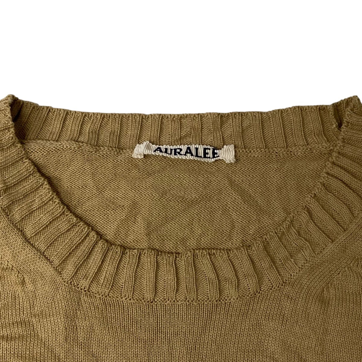 AURALEE(オーラリー) WRINKLED DRY COTTON KNIT P Oクルーネックニット