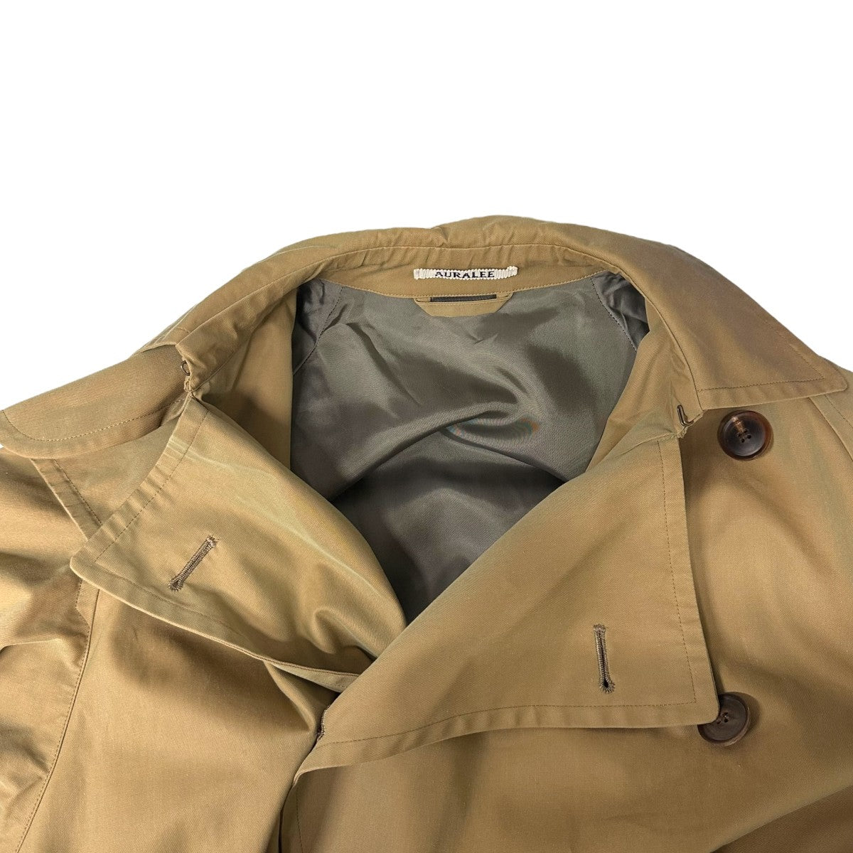 AURALEE(オーラリー) FINX CHAMBRAY BIG TRENCH COATトレンチコート