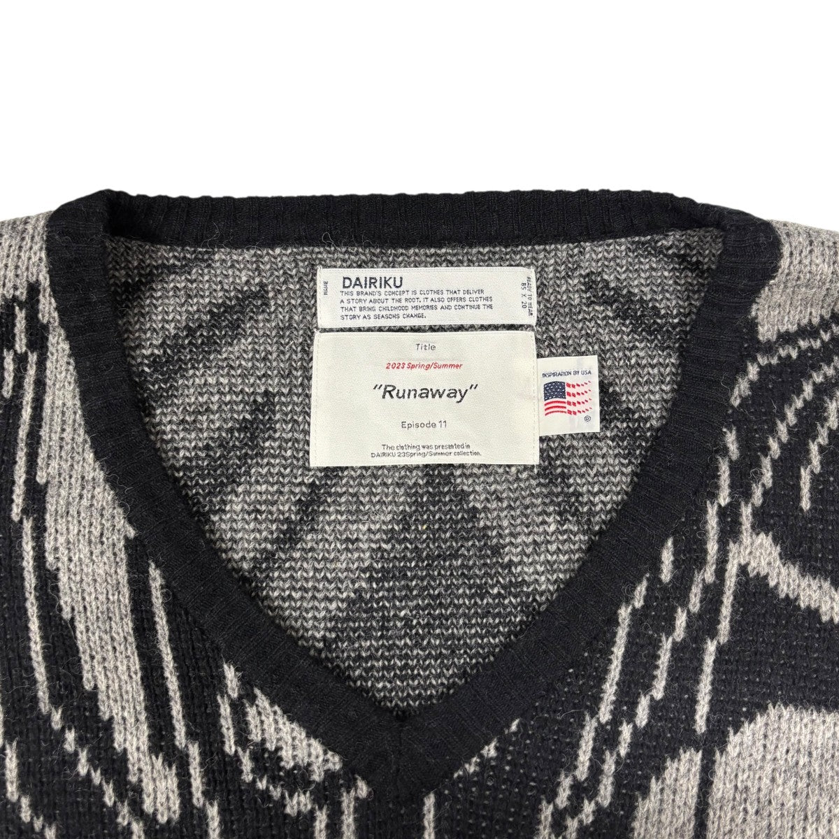 DAIRIKU(ダイリク) 23SSLeopard Pullover KnitVネックニット23SS