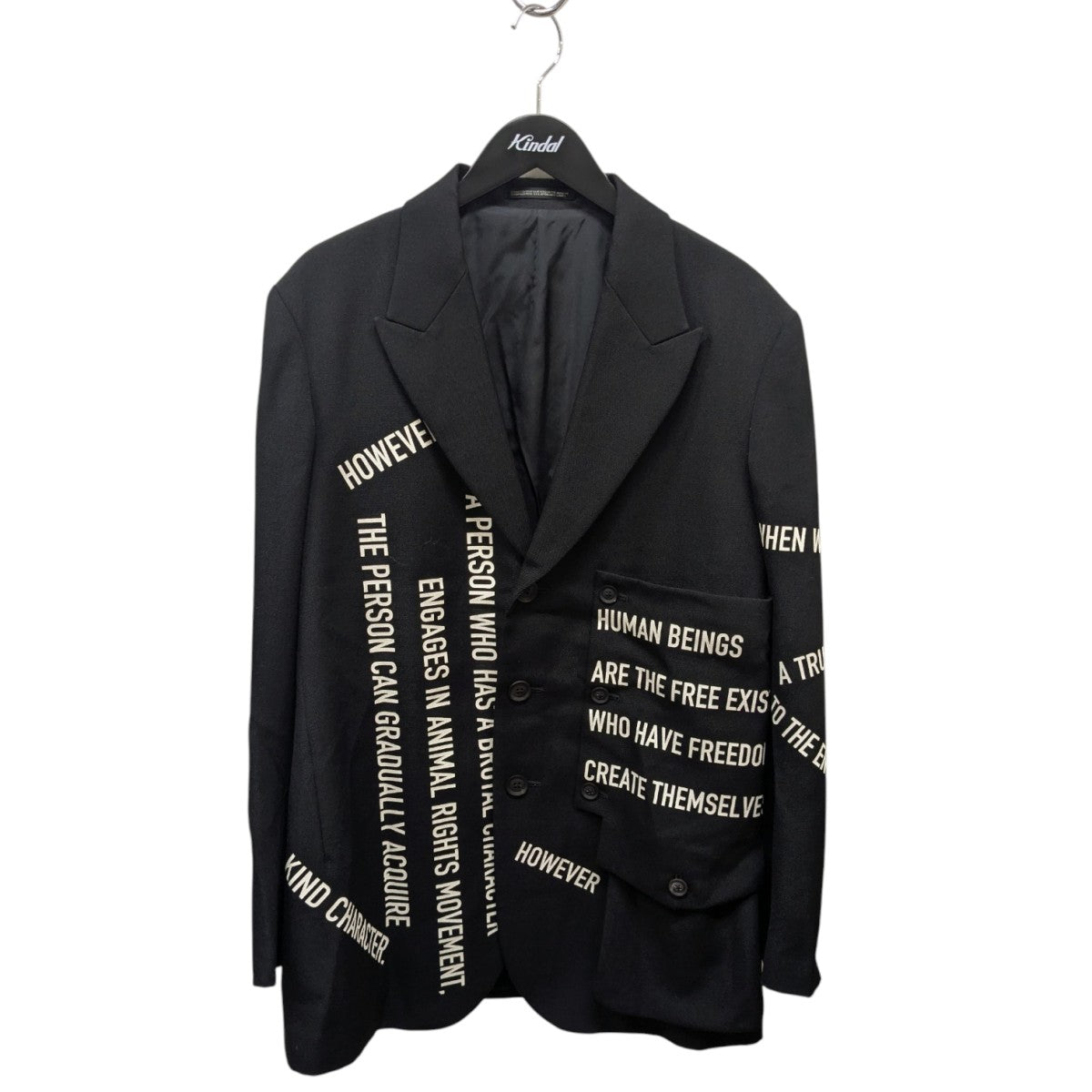 【最終値下げ】FCRB × YOHJI YAMAMOTO ジャケット（未使用） YOHJI YAMAMOTO(ヨウジヤマモト) 21AWMESSAGE PRINT ARMY GABARDINE