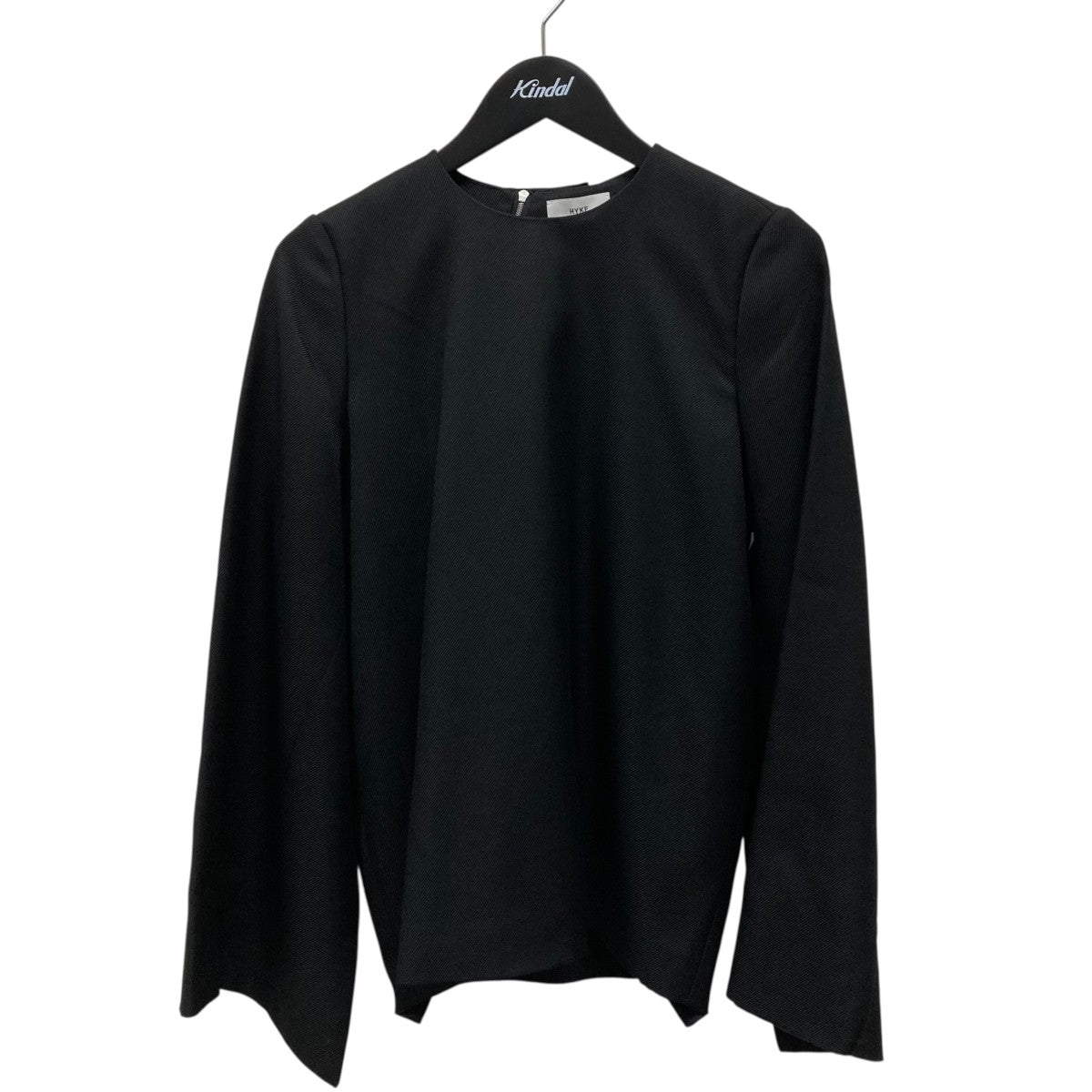 ハイク HYKE ECOCYCLE BELL SLEEVE TOP 長袖シャツ 212-15138 ブラック サイズ：1 HYKE(ハイク) ECOCYCLE BELL SLEEVE TOP長袖シャツ212-15138 212