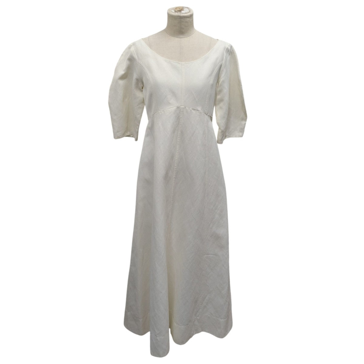 HEAVY LINEN MAXI DRESS半袖ワンピース212-607-726