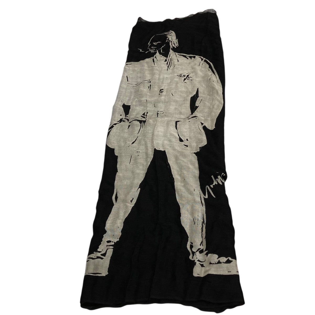 17aw Yohji Yamamoto Pour homme 抜染大判ストール