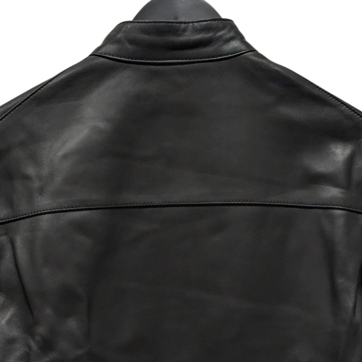 マッキントッシュロンドン 羊革　ノーカラー　ライダースジャケット 黒　38 MACKINTOSH - マッキントッシュロンドン 羊革 ノーカラー