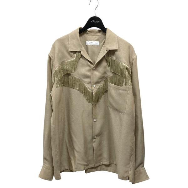 トップス toga TOGA VIRILIS FRINGE SHIRT gray TOGA VIRILIS(トーガヴィリリース) Viyella fringe shirt長袖シャツ