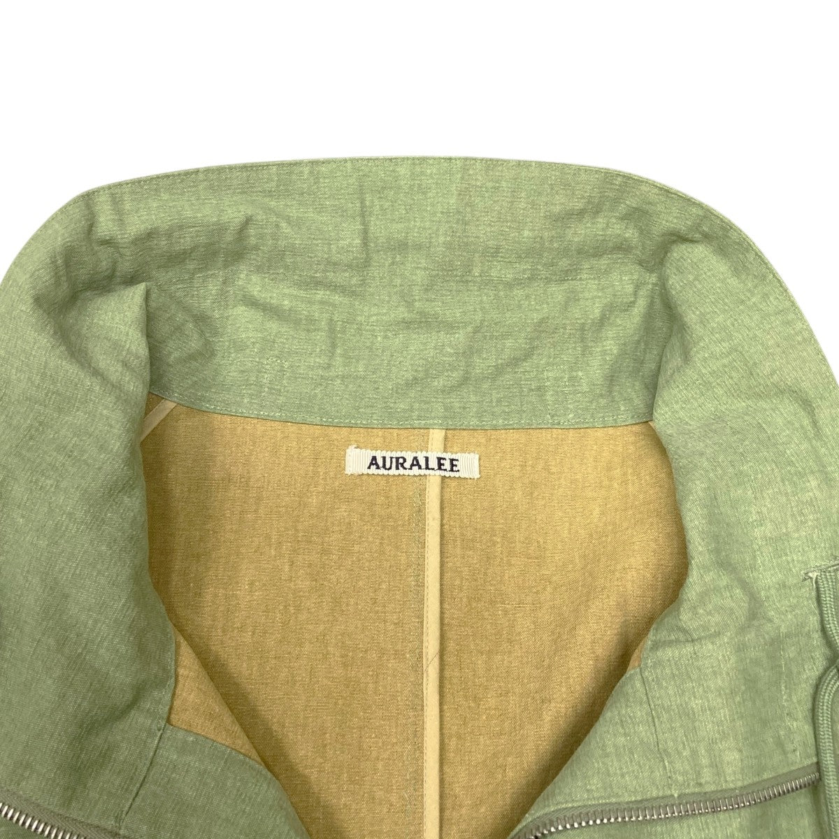 AURALEEカーキ ベルト付きジャケット AURALEE(オーラリー) 24SSWASHED HARD TWIST CANVAS BLOUSON