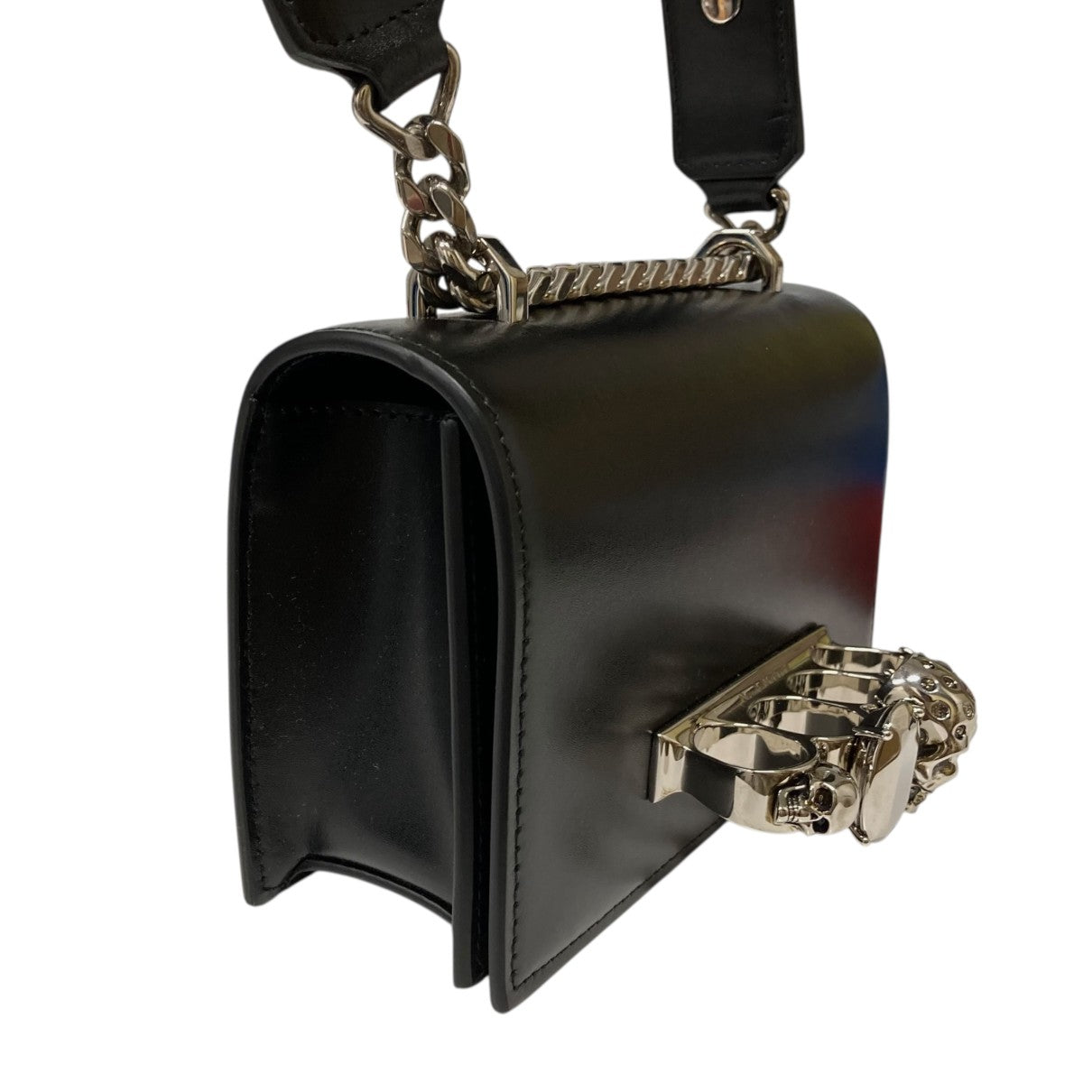 アレキサンダーマックイーン ミニショルダーバッグ ブラック ALEXANDER McQUEEN(アレキサンダーマックイーン) jewelled
