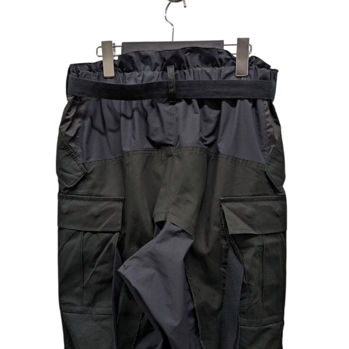 サカイ sacai 20SS 再構築 ドッキング カーゴパンツ ナイロン 0 黒