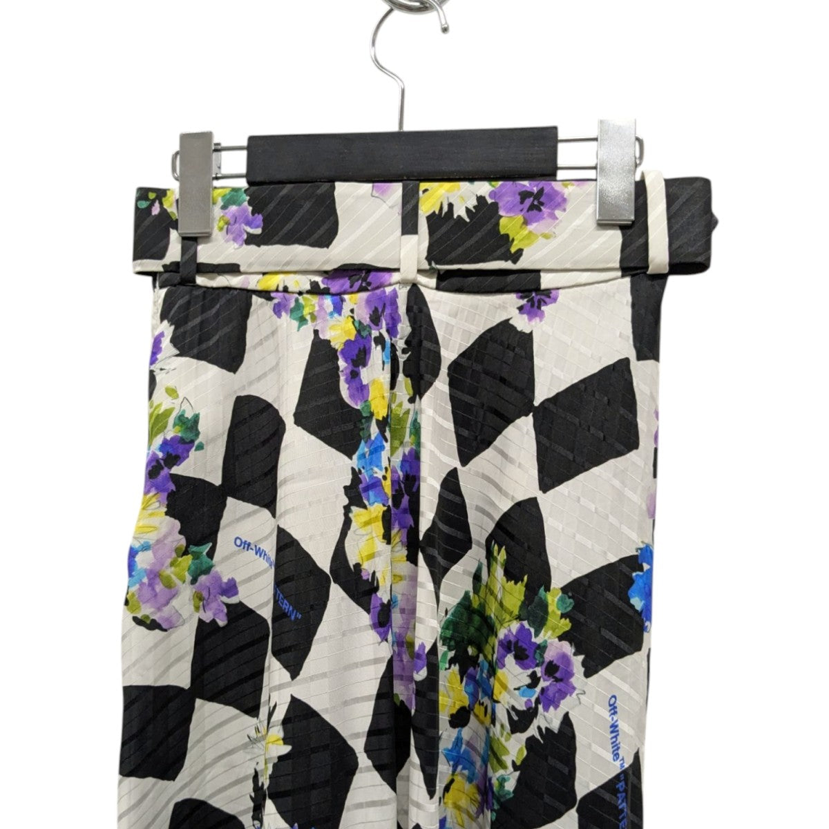 OFFWHITE Check Plisse Printed SkirtロングスカートOWCC056S21FAB003 古着・中古-4枚目のアイテム画像
