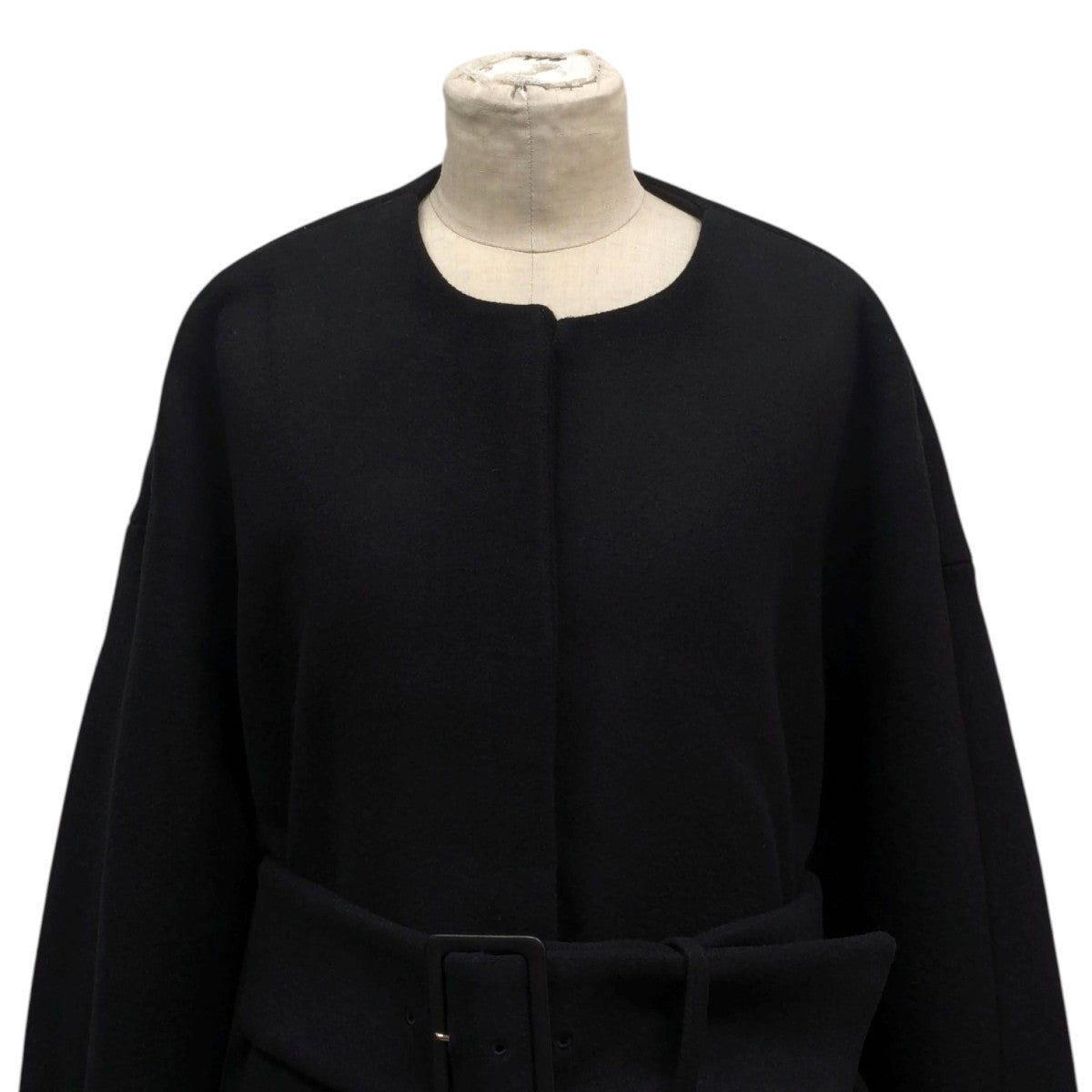 VERMEIL par iena ノーカラーワイドベルベットコート【定価5.9万 VERMEIL par iena ノーカラーワイドベルベットコート【定価5.9万